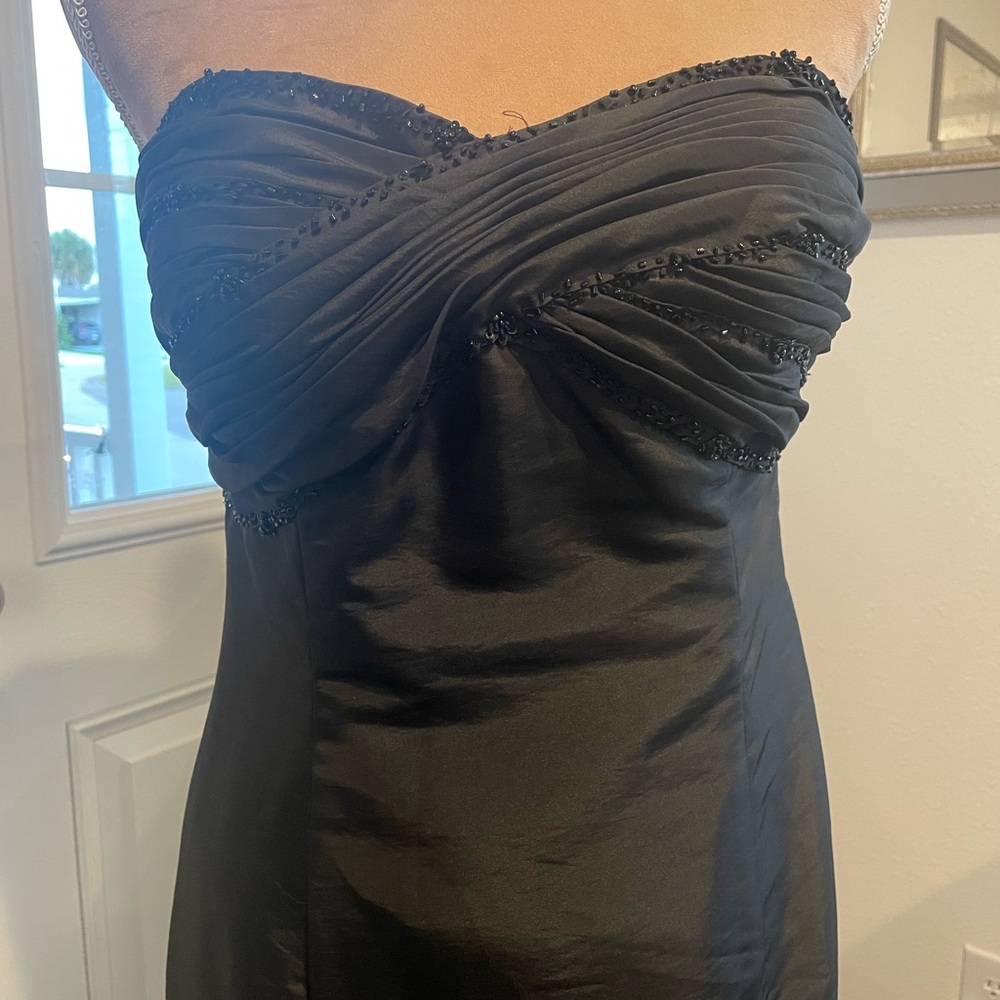 Vintage Jessica Designs Strapless Black Evening Dress